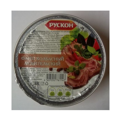 Купить Фарш колбасный любительский Рускон в интернет-магазине Snastimarket.ru. Купить быструю еду - фото, цена, описание