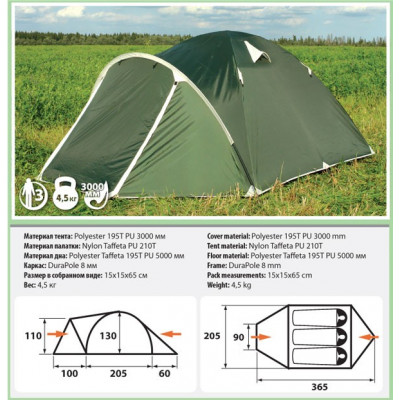 Трехместная палатка - Pamir 3