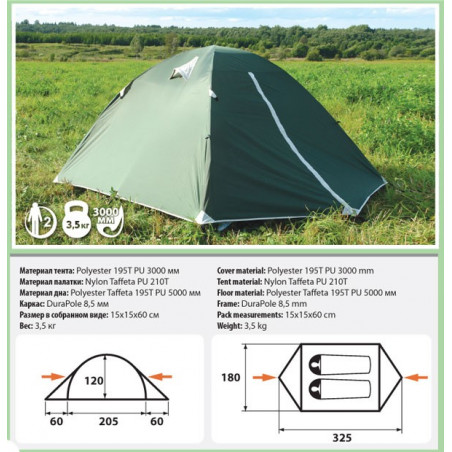 Двухместная палатка - Trekker 2 Plus