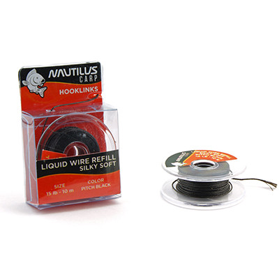 Поводковый материал Nautilus Silky Soft Liquid Wire 15lb 10м Pitch Black