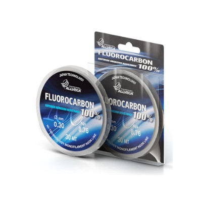 Леска флюорокарбоновая ALLVEGA FX Fluorocarbon 100% 30м