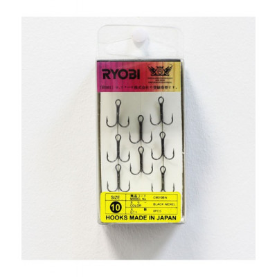 Тройники RYOBI TREBLE HOOKS RINGED BN