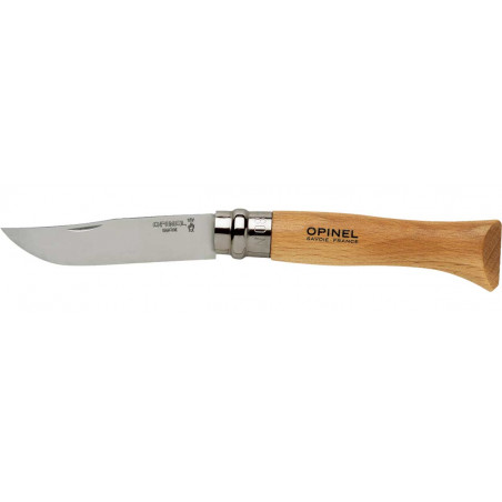 Нож походный складной Opinel №8, нержавеющая сталь, рукоять из бука