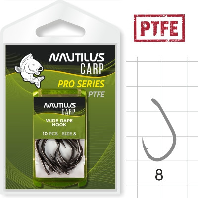 Крючок Nautilus Pro Series Wide Gape Hook PTFE