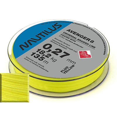 Шнур плетеный Nautilus Avenger 8 Teflon Yellow 135м