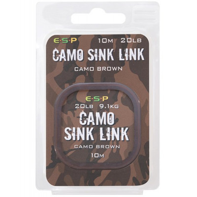 Поводковый материал E-S-P CAMO SINK LINK - Camo Brown 10m