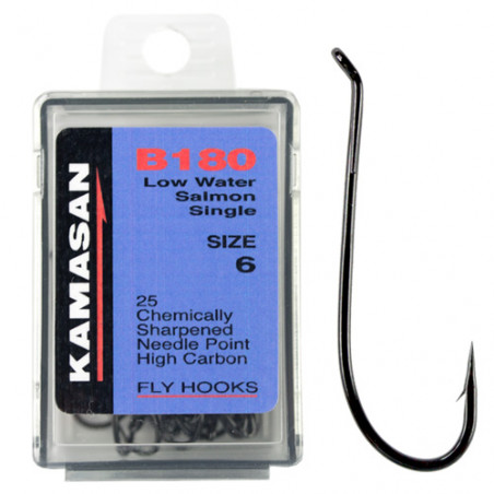 Крючки Kamasan B180 Low water Salmon Single (25шт) – купить по