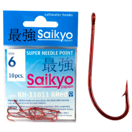 Крючки Saikyo KH-11011 O'Shaughnessy Red (10шт)