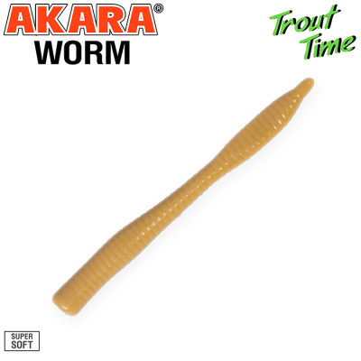 Силиконовая приманка Akara Trout Time WORM 3" Garlic (10 шт)