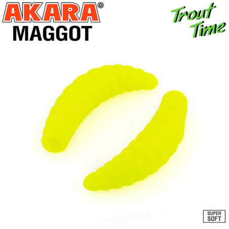 Силиконовая приманка Akara Trout Time MAGGOT 1,6" Cheese (10 шт)