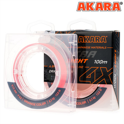 Шнур плетеный Akara Ultra Light Orange 100 м 