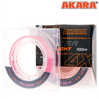 Шнур плетеный Akara Ultra Light Pink 100 м 