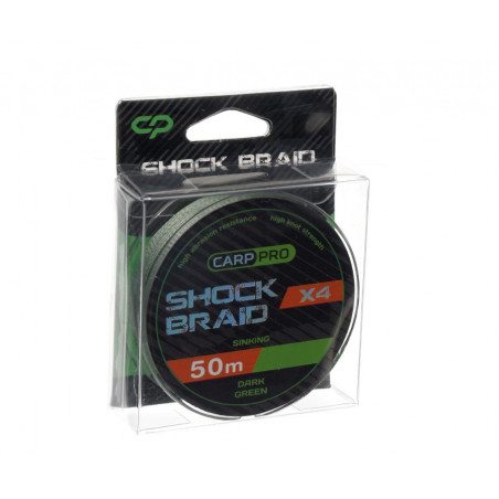 Шок-лидер Carp Pro Shock Braid PE X4 Dark Green