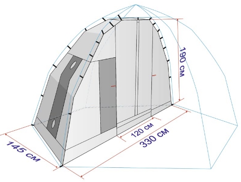 ЛОТОС 5 Спорт Баня - модульная палатка для мобильной бани