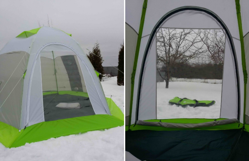 Теплая палатка «ЛОТОС 3 Универсал Т» со съемным утеплителем.